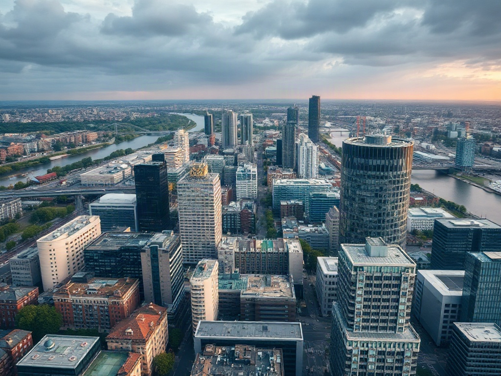 aerial view of Hamburg cityscape