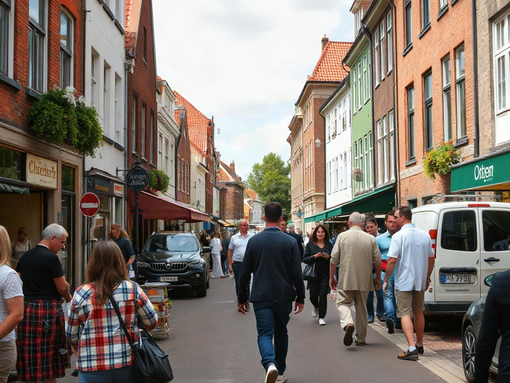 vibrant street with cultural events in Ottensen